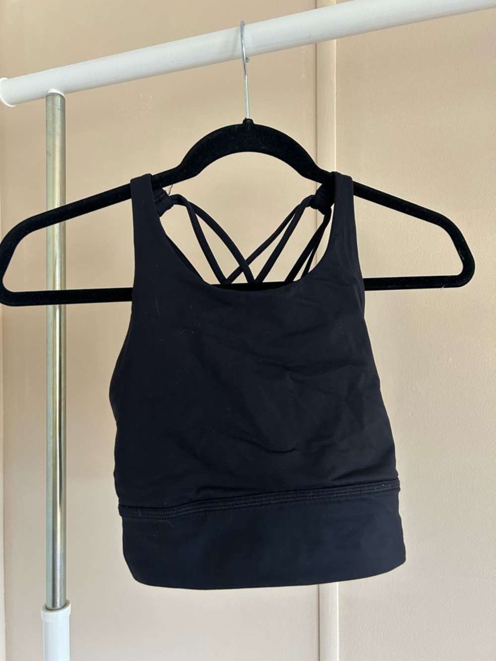 lululemon athletica Black Strappy High-Neck Sports Bra